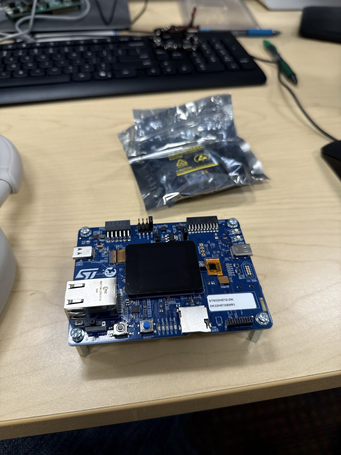 An STM32 development board used during Ben’s work at Coherent