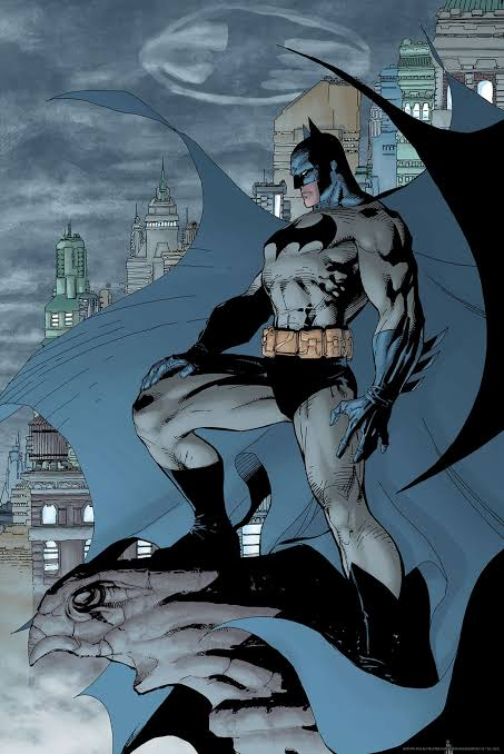 Batman overlooking Gotham